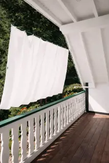 Bausatz Balkon-I für Loggia-Typ-Balkone (eingeschnitten): Sonnensegel in Seilspanntechnik für Balkon-Sonnenschutz