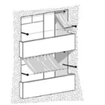 Seilspanntechnik Bausatz Balkon-I  für eingeschnittene oder Loggiatyp Balkone
