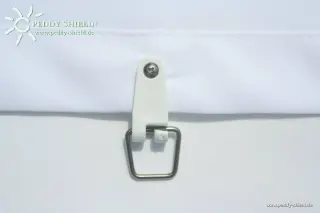 Ecke Sonnensegel aus Polyesterstoff weiß 200 g/m2 