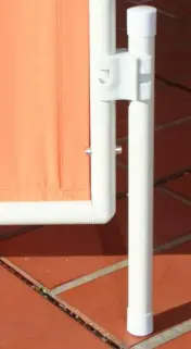 Standrohr Paravent je 1x enthalten in jedem 1x und 3x Rahmen Paravent, um das freie Rahmenende zu unterstützen