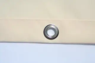 Metallöse aus Messing vernickelt - 10 mm Innendurchmesser zur Befestigung von Sonnensegeln über den Randsaum