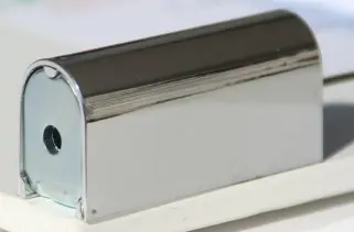 1x Abdeckkappe Universal Chrom -  für Sonnensegel in Seilspanntechnik Universal System Peddy Shield